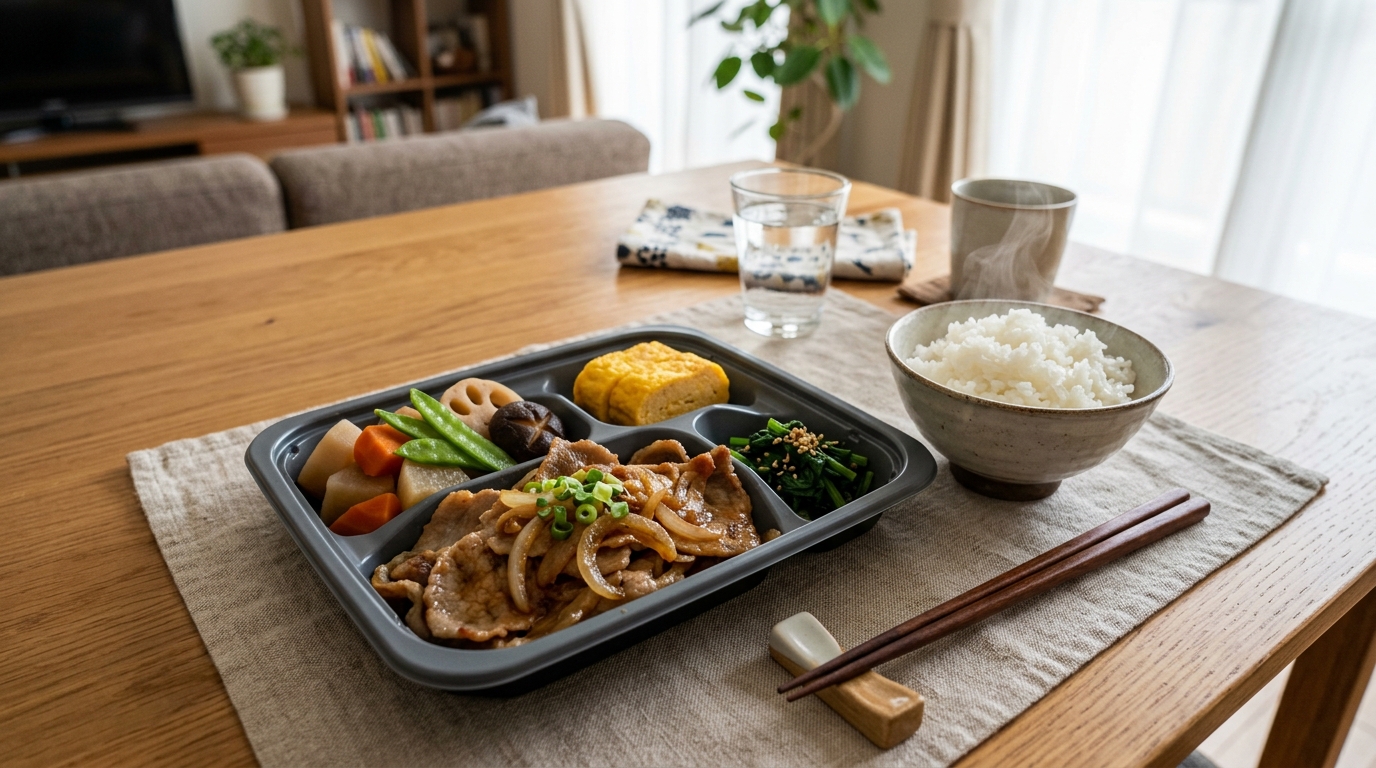 男性が満足できる主食(ご飯)付きの宅食メニューのイメージ